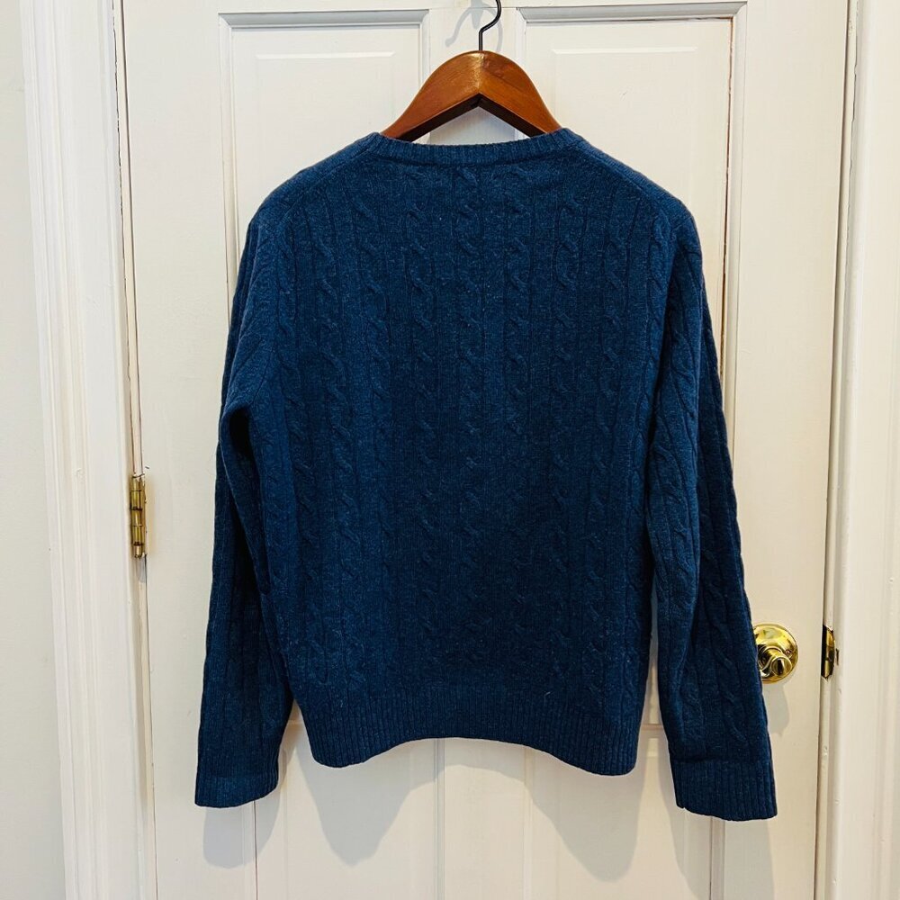 Vintage Brooks Brothers Scottish Lambswool Cable Knit Sweater Size Medium - Picture 5 of 16